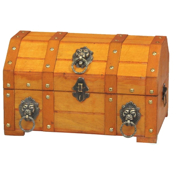 Pirate Treasure Chest with Lion Rings