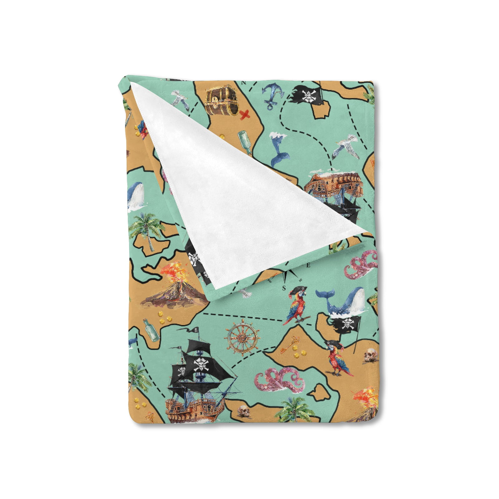 Lion Print Baby Blanket - Soft Minky Dimple Dot Blanket, 40x30 Inches, Reversible - View #6