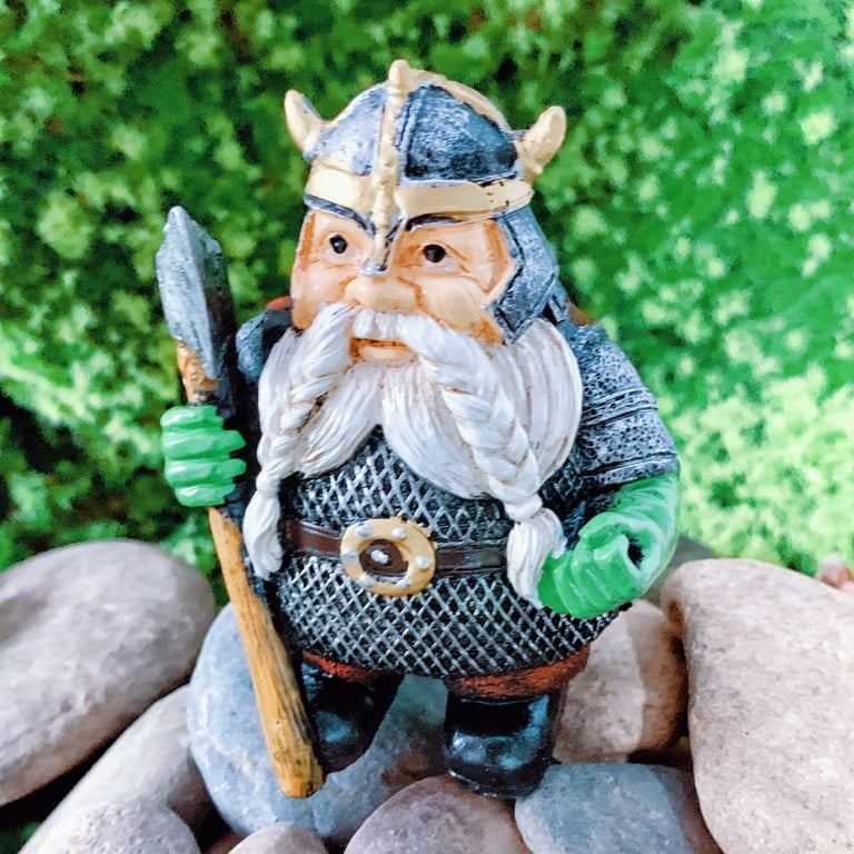 Pirate Viking Gnome Statue Garden Guardian With Axe Home Garden