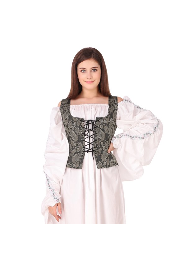 Pirate Wench Renaissance Medieval Costume Corset Bodice for Women