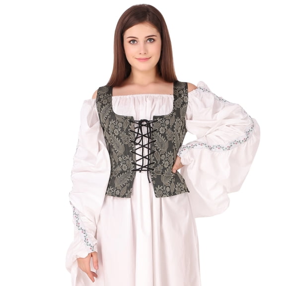 Pirate Wench Renaissance Medieval Costume Corset Bodice for Women