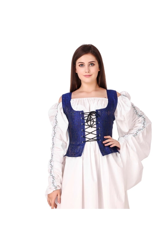 Pirate Wench Renaissance Medieval Costume Corset Bodice for Women