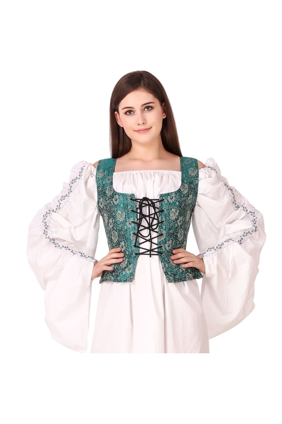 Pirate Wench Renaissance Medieval Costume Corset Bodice for Women