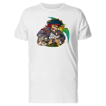 Pirate With His Parrot Tee Men's -Image by Shutterstock