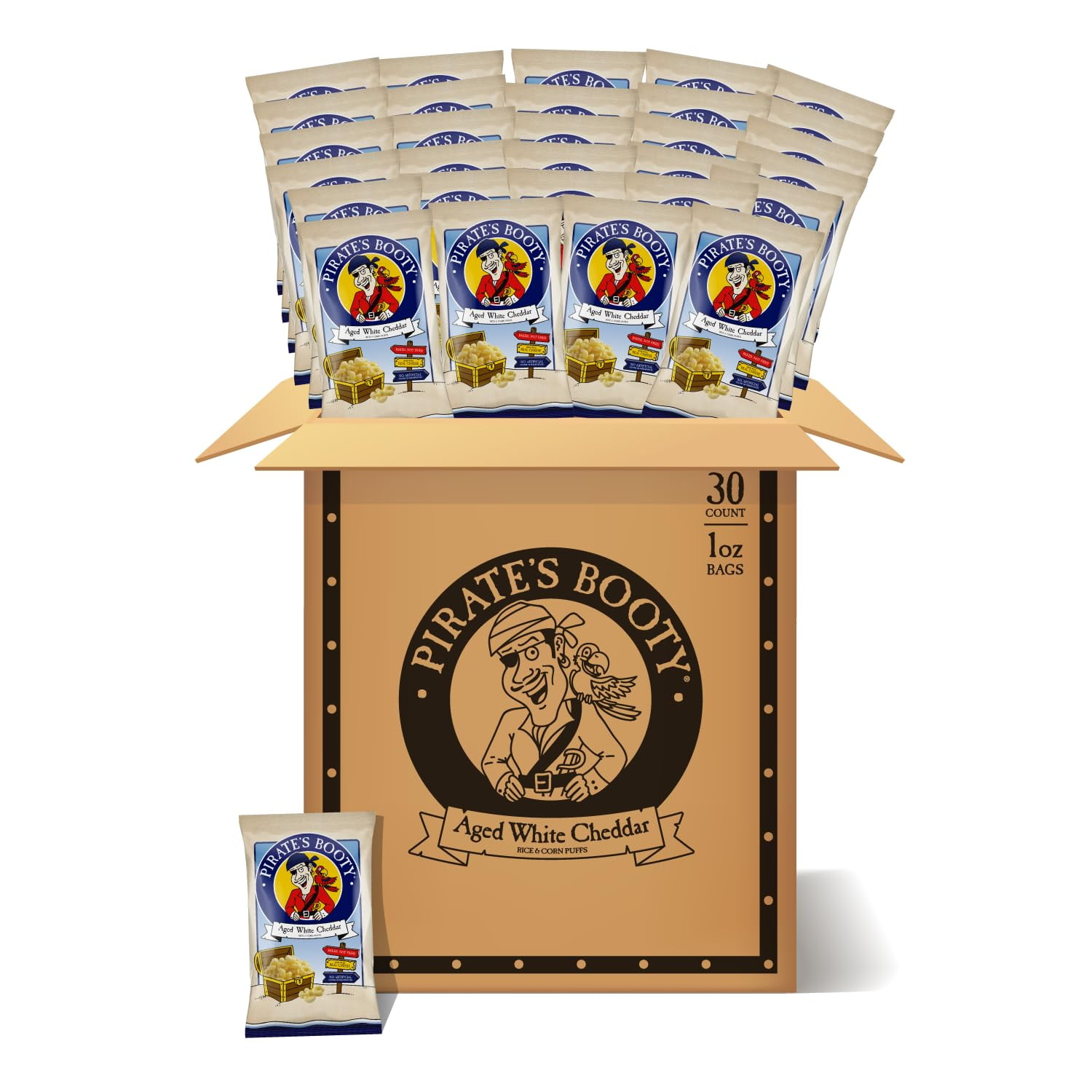 Puffs, Aged White Cheddar, 0.5 oz Bag, 36/Box, Ships in 1-3 Business Days Puffs, Aged White Cheddar, 0.5 oz Bag, 36/Box, Ships in 1-3 Business Days