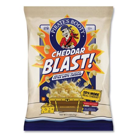 Pirate Brands GRR32400002 Pirates Booty Cheddar Blast, Cheddar - 16 Count
