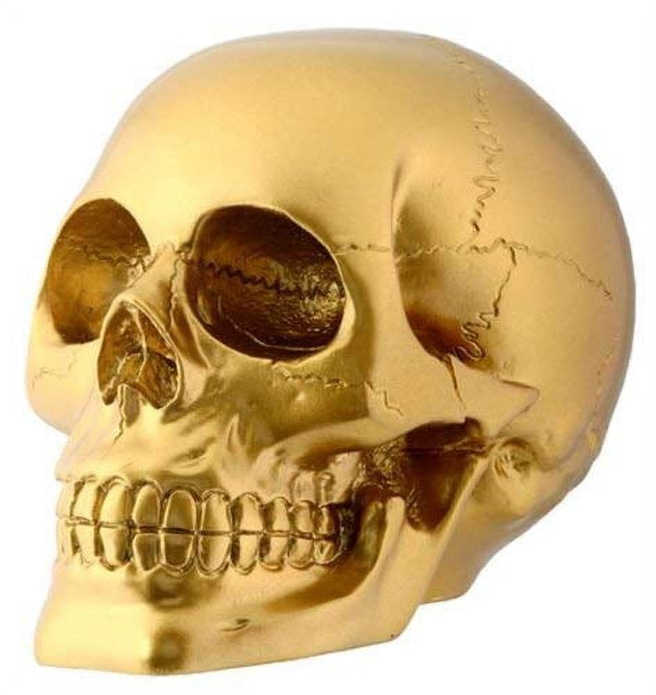 Pirate's Loot Gold Skull Statue Day Of The Dead Skull Head Gothic