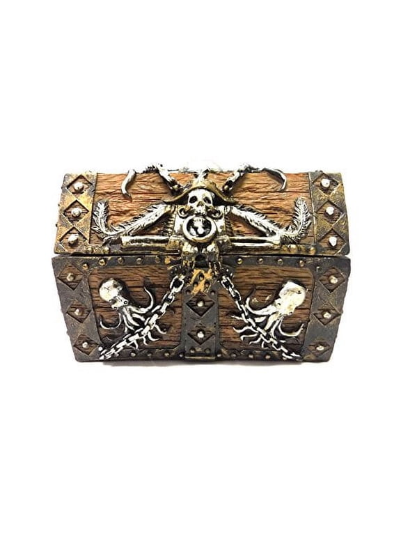 Pirate's Treasure Chest Small Jewelry Trinket Keepsake Box