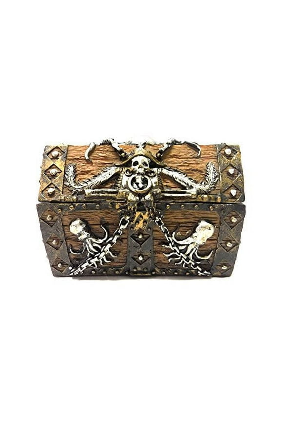Pirate's Treasure Chest Small Jewelry Trinket Keepsake Box