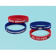 Pirates Treasure Map Caribbean Kids Birthday Party Favor Rubber Bracelets