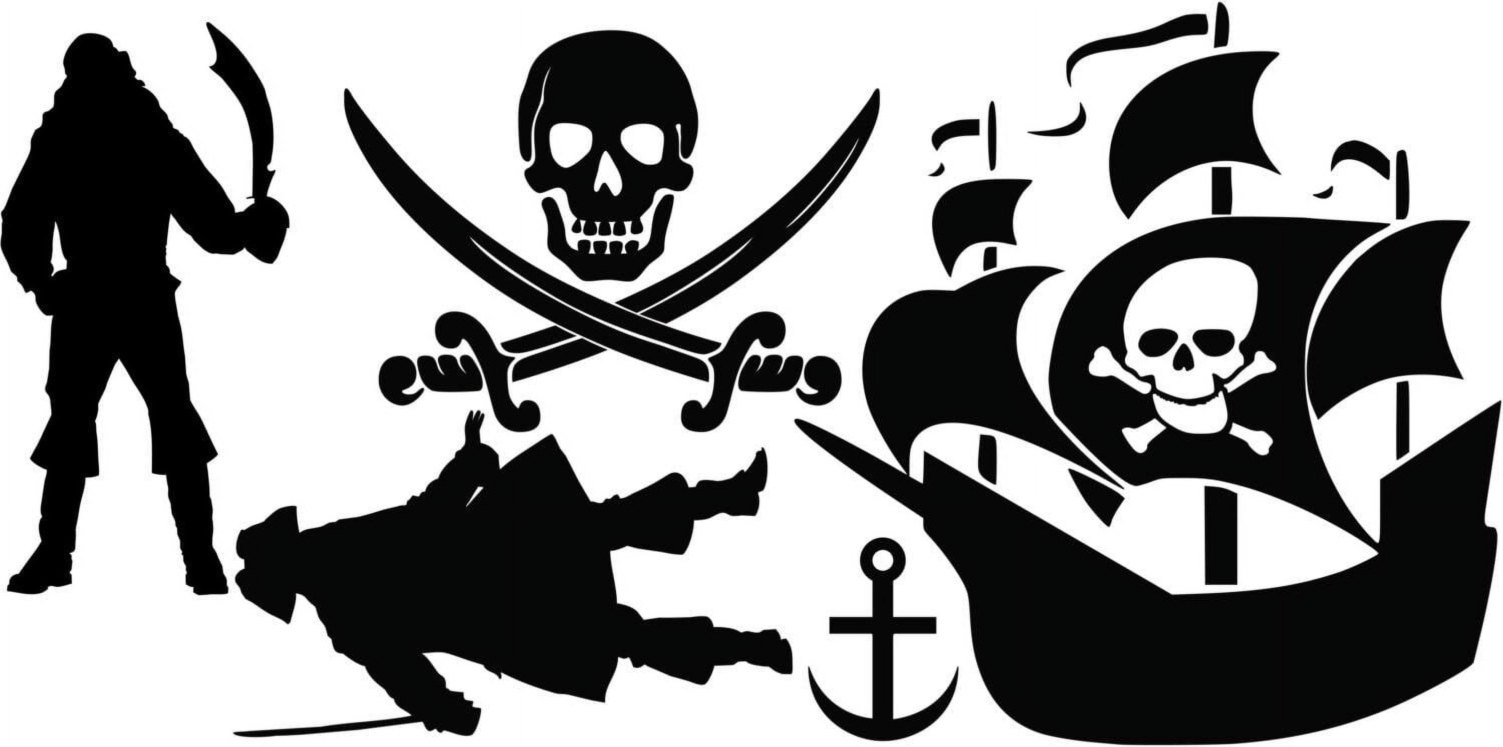 Pirate set Vinyl Wall Art Decals Boys Children Play Room Decor ...