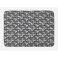 thumbnail image 1 of Pirates Bath Mat, Greyscale Pattern Dead Man Skulls with Hat and Eye Patches and Doodle Outlines, Plush Bathroom Decor Mat with Non Slip Backing, 29.5" X 17.5", Grey Pale Grey, by Ambesonne, 1 of 2