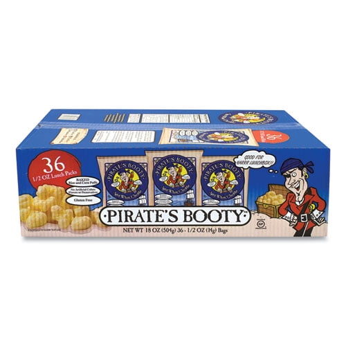 Pirate's Booty Aged White Cheddar Puffs (0.5 Ounce bag, 36 Count)