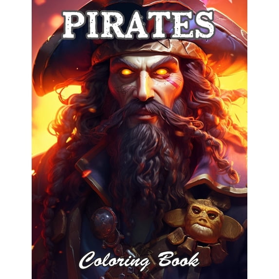 Pirates Coloring Book for Adults: Calming and Adorable Designs for All Ages, (Paperback)