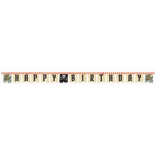 Pirate Party 'Pirates Map' Happy Birthday Banner (1ct)