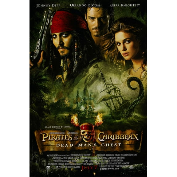 Pirates Of The Caribbean Dead Man's Chest Metal Sign 8in x 12in Metal Print 8x12 Square Adults Metal Wall Art