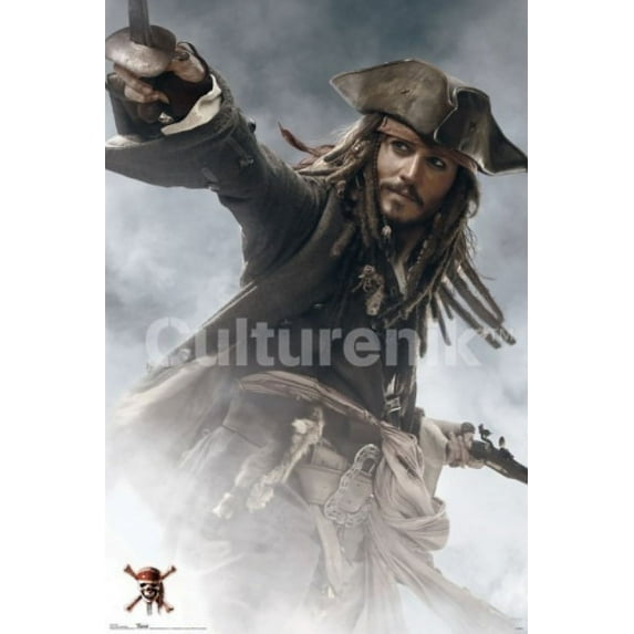 Pirates Of The Caribbean Iii Jack Sword Point Laminated Poster (36 X 24)