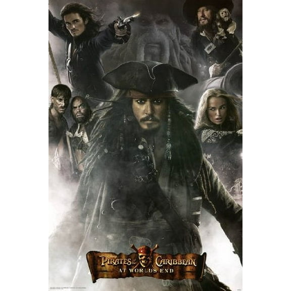 Pirates Of The Caribbean Poster At World's End New 24x36