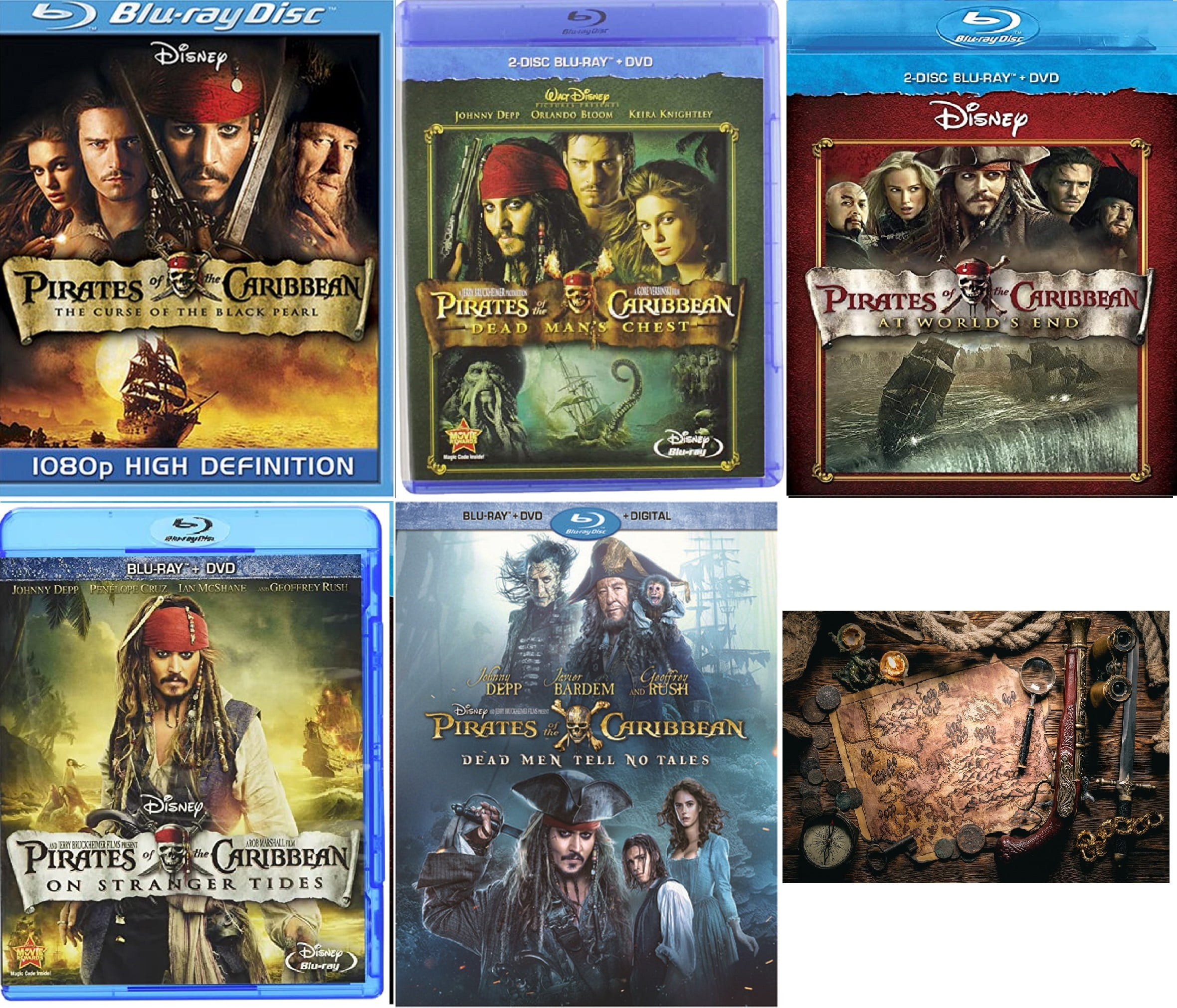 Pirates of the Caribbean DVD and Blu-ray Collection for Movie Fans