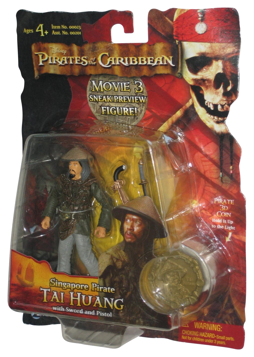 Pirates of The Caribbean Dead Man's Chest (2007) Zizzle Singapore Pirate Tai Huang Figure - (Dented Plastic)
