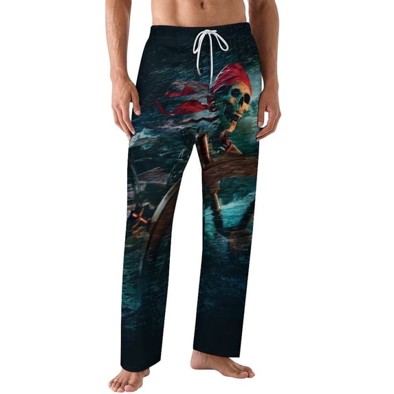Pirates of The Caribbean Men's Pajama Pants Ultra Lightweight Pjs Bottoms Sleepwear Bottom Pants with Pocket Drawstring