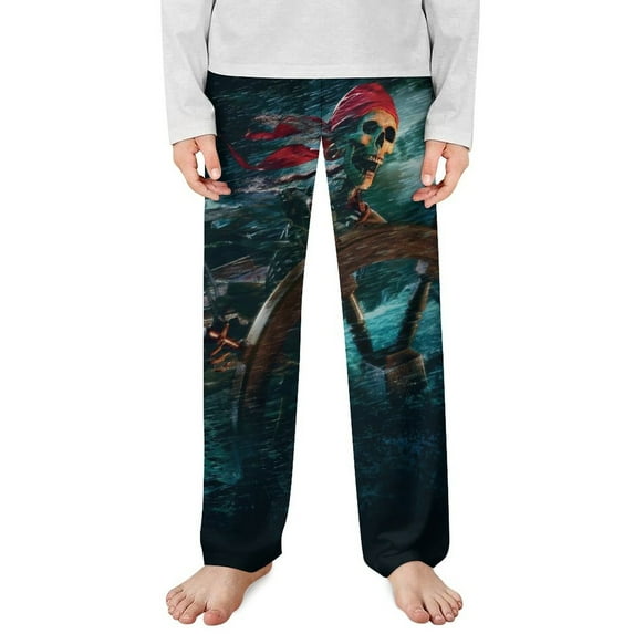 Pirates of The Caribbean Pajama Pants Sleep Pants Soft Elastic Waist Pajama Bottoms Lounge Pants with 2 Pockets