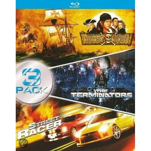 Pirates of Treasure Island / The Terminators / Street Racer - 3-Disc Box Set [ Blu-Ray, Reg.A/B/C Import - Netherlands ]