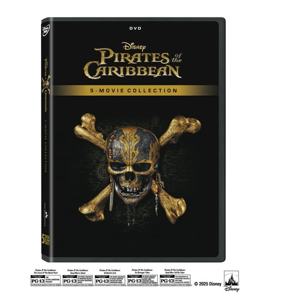 Pirates of the Caribbean, 5- film Collection (DVD) Disney, Action, Adventure