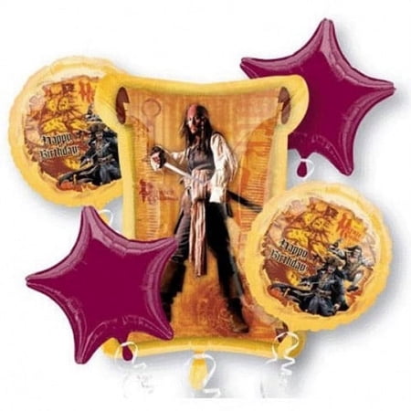Pirates of the Caribbean 'Dead Man's Chest' Foil Mylar Balloon Bouquet (5pc)