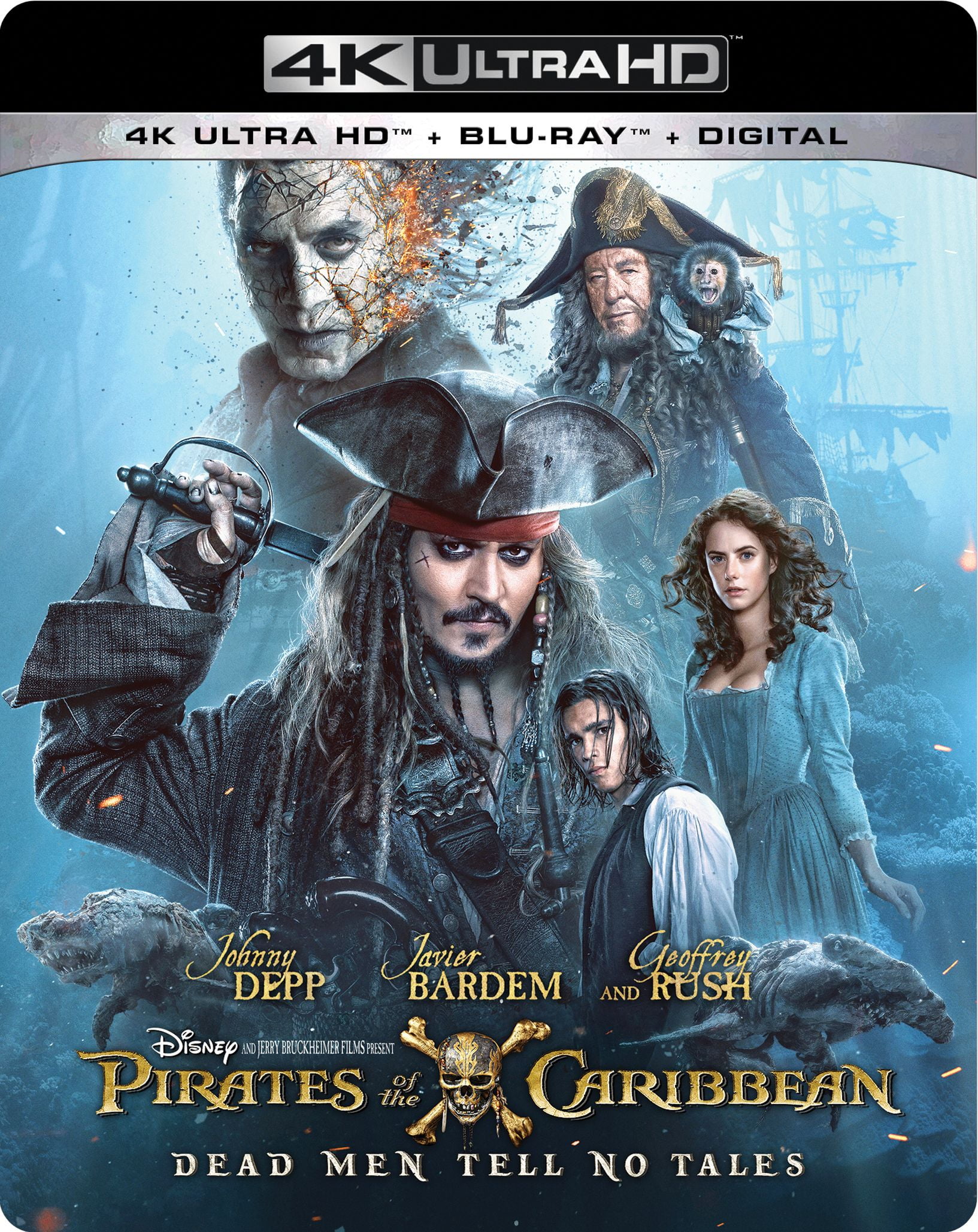 Pirates of the Caribbean: Dead Men Tell No Tales (4K Ultra HD + Blu-ray), Disney, Action \u0026 Adventure