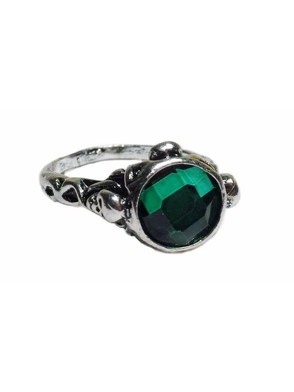 Pirates of the Caribbean Jack Sparrow Green Stone Ring Size 9