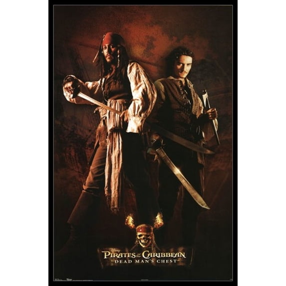 Pirates of the Caribbean - Jack and Will Laminated & Framed Poster (24 x 36)