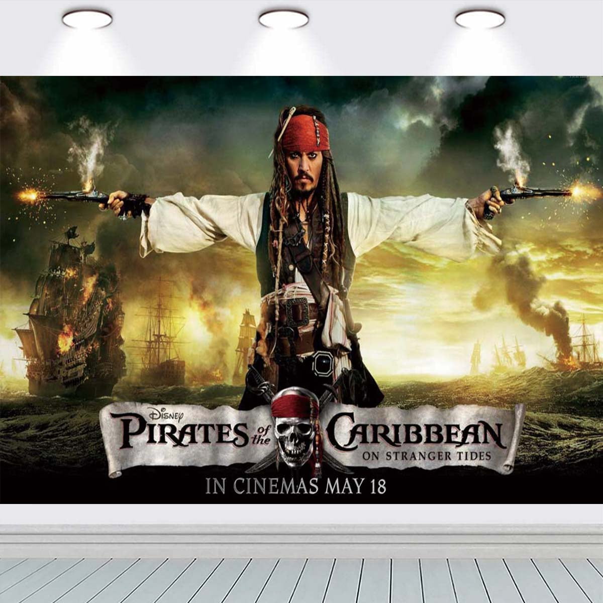 Pirates of the Caribbean Post school Wall Decor Birthday Banner Backdrop  Background Party Supplies Taspestry - Walmart.com, image size:1200x1200