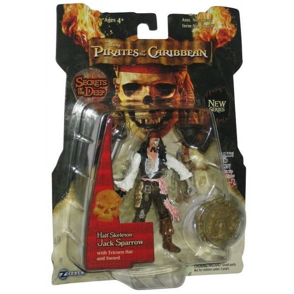 Pirates of the Caribbean Series 3 Jack Sparrow Action Figure [Half Skeleton]