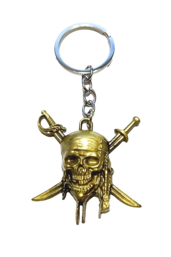 Pirates of the Caribbean Skull and Crossed Swords Keychain Keyring