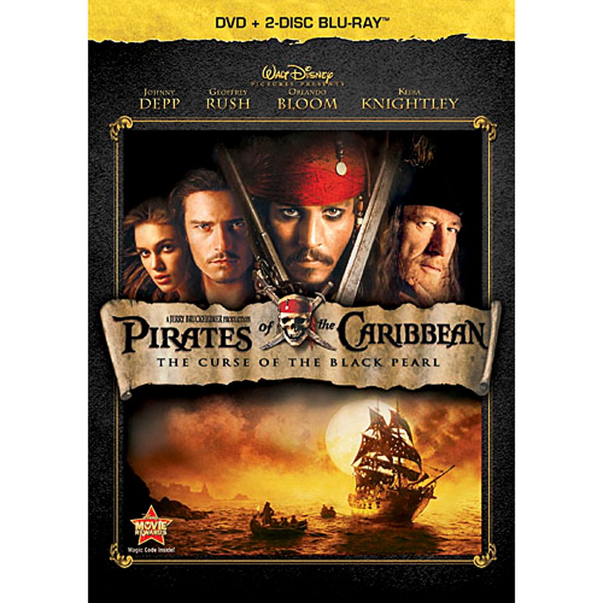 Pirates of the Caribbean: The Curse of the Black Pearl (DVD) No Case No  Tracking 786936224306