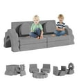 thumbnail image 1 of Pirecart 10 Pcs Modular Kids Play Couch Set, Toddler Sofa, Children Convertible Foam Cushion Couch and Floor Cushion, Bedroom, 1 of 6
