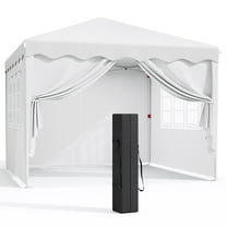 Pirecart 10 x 10ft Pop-up Canopy Tent Outdoor Canopy Folding Shelter with 4 Removable Sidewalls