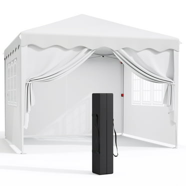 Pirecart 10 x 10ft Pop-up Canopy Tent Outdoor Canopy Folding Shelter with 4 Removable Sidewalls