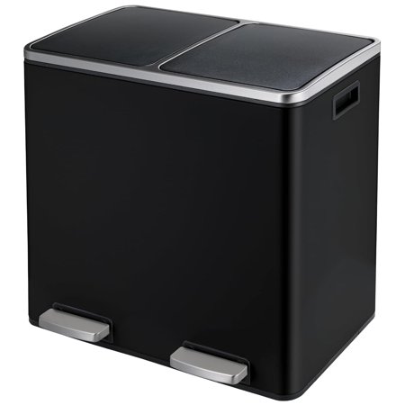 Pirecart 12 Gallon Dual Step Trash Can Recycle Bin for Kitchen, Living Room, Office