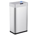 thumbnail image 1 of Pirecart 13.2 Gallon Automatic Trash Can with Lid, Touchless Motion Sensor Garbage Can Stainless Steel, Silver, 1 of 9