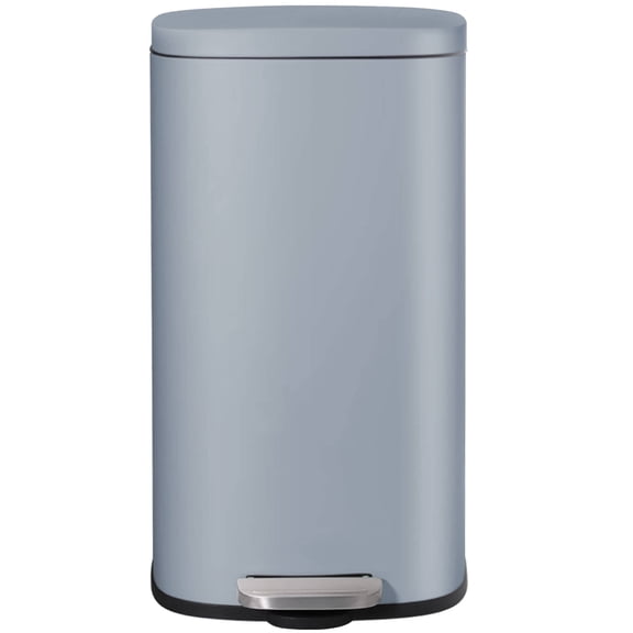 Pirecart 13.2 Gallon Trash Can Stainless Steel Step on Kitchen Trash Can, Blue