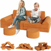 Pirecart 14Pcs Kids Sofa Couch Modular Toddler Couch for Playroom, Bedroom, Nursery