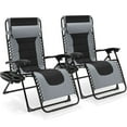 thumbnail image 1 of Pirecart 2pcs Outdoor Padded Zero Gravity Chair Set with Armrests, 1 of 8