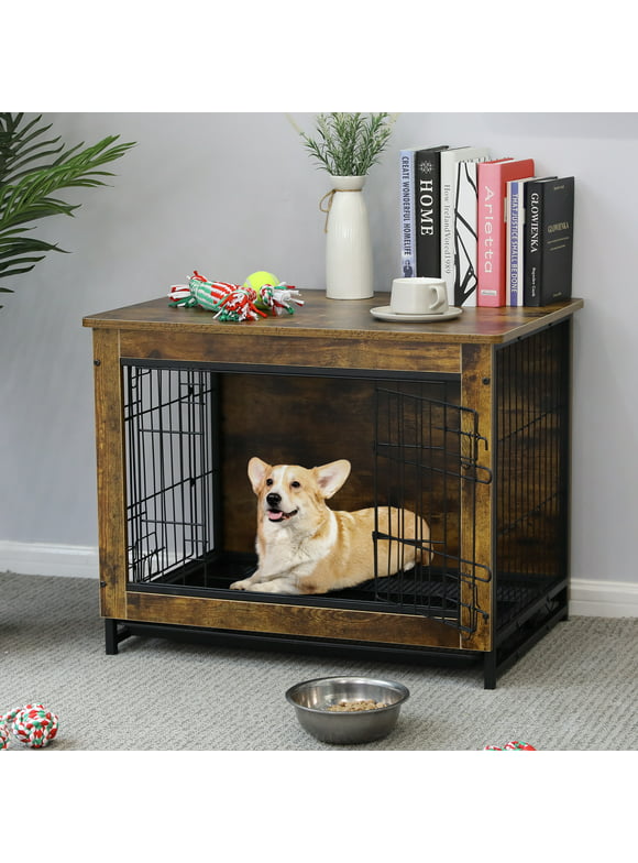 Pirecart 38.5" Dog Crate Furniture for Small Medium Large Dogs, Indoor Pet Cage Kennel End Table