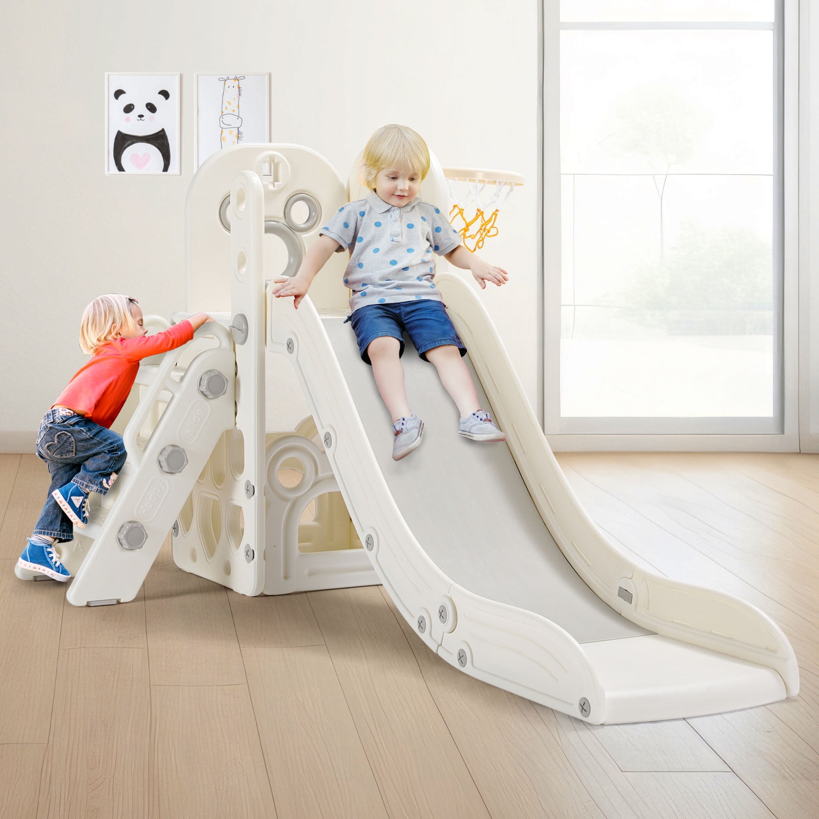 Ealing 4 in 1 Swing Slide for Toddlers 1-5, Indoor Outdoor