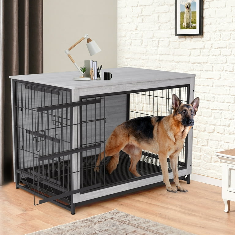 Pirecart XL Sized 44 inch Wooden Dog Crate Furniture with