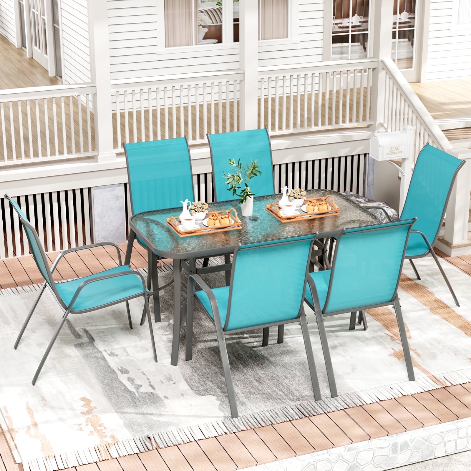 Pirecart pcs Outdoor Furniture, Patio Table Chairs Set with