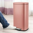 thumbnail image 1 of Pirecart 8 Gallon / 30 Liter Kitchen Trash Can, Stainless Steel with Removable Inner Bucket, Soft-Close Lid, Orange, 1 of 9