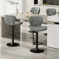 thumbnail image 1 of Pirecart Bar Stools Set of 2, PU Leather Bar Stools Adjustable height, 360° Swivel Kitchen Stools with Back and Footrest, Bar Chair for Bar, Kitchen, Dining, Entertainment Center, Dark Gray, 1 of 12
